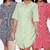 Imagem do Kit 3 Vestido Chemise Feminino Listrado Moda Blogueira