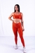 Conjunto Fitness Top Básico e Calça Básica Terracota Canelado