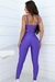 Conjunto Fitness de Compressão Top Básico e Calça Básica Violeta - comprar online