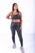 Conjunto Fitness Top Básico e Calça Básica leblon Chumbo