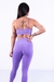 Conjunto Fitness Top Triângulo e Calça Empina Lilás Texturizado - comprar online