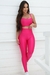 Conjunto Fitness de Compressão Top Básico e Calça Básica Pink