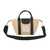 BANDOLERA DE CANVAS CON DETALLES EN SEMIL CUERO GRANEADO-BEIGE - comprar online