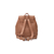 MOCHILA DE SIMIL CUERO GRANEADO CON LLAVERO EXTRAIBLE RAYADO BEIGE - tienda online