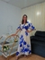 Vestido Midi Flores Tropicais - Viscolinho com Forro - loja online