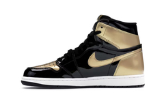 Air Jordan 1 Retro High Patent Gold Toe na internet