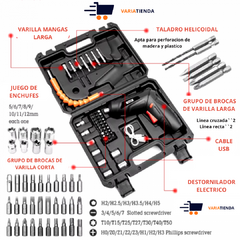 Destornillador Inalámbrico 46 Piezas FlexPro - VariaTienda