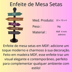 Imagem do Kit Enfeite de Mesa Placas/Setas17