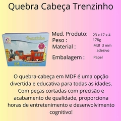 Quebra Cabeça Trenzinho Caixa Papel na internet