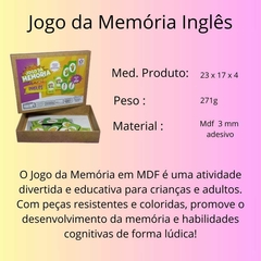 Jogo da Memória em Inglês 24 Peças na internet