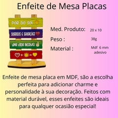 Kit Enfeite de Mesa Placas/Setas17 - loja online