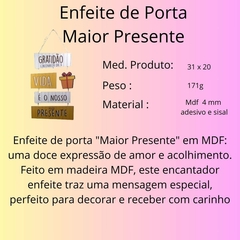 Enfeite de Porta Maior Presente na internet