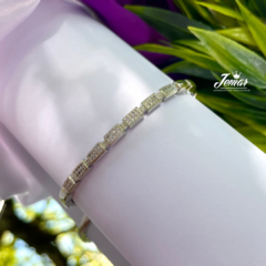 Bracelete - Strass - Prata