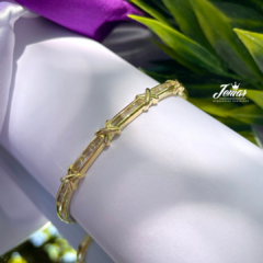 Bracelete - Zircônia - Dourado