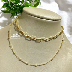 Choker - Duplo - Dourado