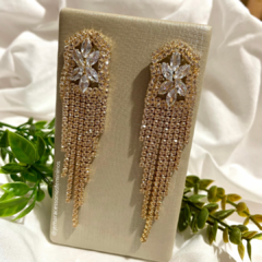 Brinco de Festa - Strass - Dourado