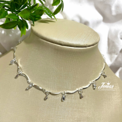 Choker - Gotas - Prata