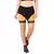 Short Fitness Preto Detalhe Amarelo e Branco REF LC38