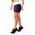 Short Fitness Academia Preto com Branco Cintura Alta REF SV32