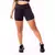 Short Fitness Academia Preto com Branco Cintura Alta REF SV35