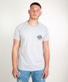 Man Remera Born To Ride Gris melange 618GM