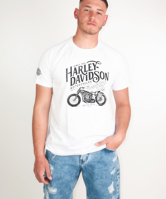 Man Remera Harley Blanca 619BL