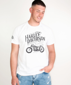 Man Remera Harley Blanca 619BL - comprar online