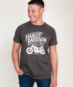 Man Remera Harley Gris oscuro 619GO en internet