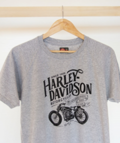 Man Remera Harley Gris melange 619GM - Denym Usa