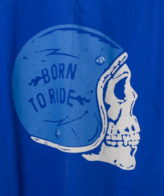 Imagen de Man Remera Skull Azul francia 619-2AF