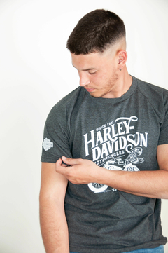 Man Remera Harley Gris topo 619GT - comprar online