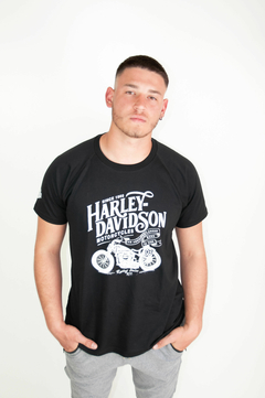 Man Remera Harley Negra 619NE