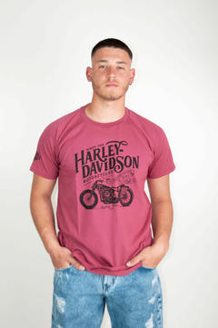 Man Remera Harley color tinto 619TI