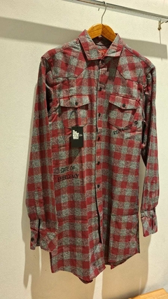 Man Camisa Max Gris y roja 4191/1