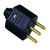 PLUG MACHO PRETO 180º 2P+T 10A 250V