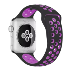 Pulseira Nike Emborrachada Preto C/ Roxo