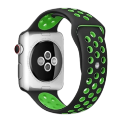 Pulseira Nike Emborrachada Preto C/ Verde