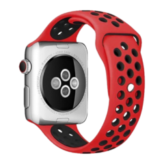 Pulseira Nike Emborrachada Vermelho C/ Preto