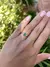 Anel de Ouro 18k delicado Com esmeralda oval com diamantes - comprar online