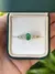 Anel de Ouro 18k delicado Com esmeralda oval com diamantes na internet