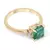 Anel de Ouro 18k delicado Com esmeralda retangular com diamantes luxo - comprar online