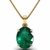 Pingente de Ouro 18k com Esmeralda Natural oval