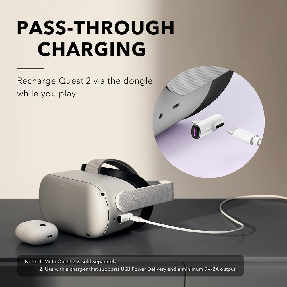 Soundcore VR P10 Gaming Earbuds - baixa latência, compatível com Meta Quest 2, Steam Deck, PS4, PS5, PC, Switch Soundcore VR P10 Gaming Earbuds - baixa latência, compatível com Meta Quest 2, Steam Deck, PS4, PS5, PC, Switch