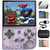 Anbernic RG35XX Dual OS Retro Handheld Game Console Linux Garlic 64G TF Card Built-in 6800+ Games Storage Bag Purple