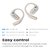 SHOKZ OpenFit Beige - Fones de ouvido Bluetooth sem fio verdadeiros de ouvido aberto com microfone na internet