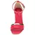 Sandália Salto Grosso Médio Feminino Beira Rio 8436.216 - Coral/Ouro Rosado - comprar online