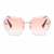 Óculos de sol sem aro feminino - Lentes de corte diamante. - loja online