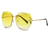 Óculos de sol sem aro feminino - Lentes de corte diamante. - comprar online