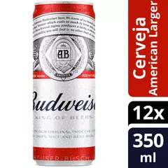 Cerveja Budweiser lata 350ml - 12 unidades