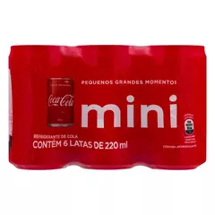 Coca cola lata 220ml - 12 unidades - comprar online